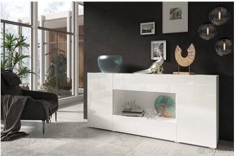 komoda DELOS – bílý lesk