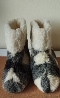 TV bačkory / papuče z merino vlny