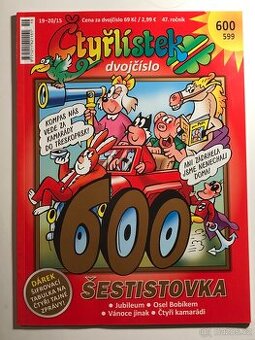 Čtyřlístek dvojčíslo 599 a 600 z roku 2015 47. ročník