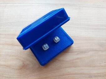 Dámské dívčí holčičí náušnice luxusní stříbro + velký zirkon