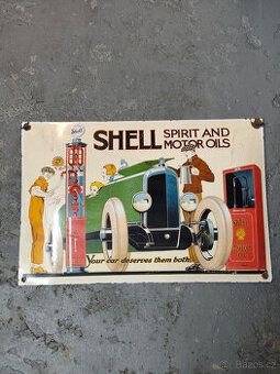 original Shell smaltovana cedula