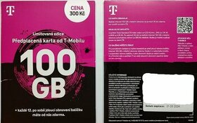 SIM karta T-Mobile (Datamanie) - limitovaná edice 100 GB