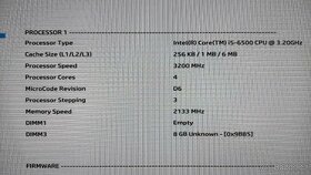 i5-6500 LGA 1151 3,2-3,6Ghz 4j./4vl. až 64GB DDR4 PCIe 3.0 - 1