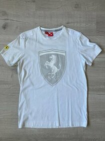 Bílé triko / tričko Ferrari