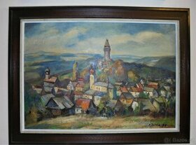 Josef DRHA - ŠTRAMBERK - olej , 88 x 61cm