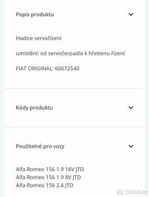 Hadice servo řízení