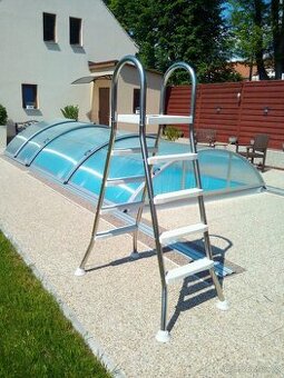 PLANET POOL Schůdky bazénové pro nadzemní bazény 1,2 m nerez