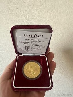Zlatá medaile 1 Oz Praga 2008