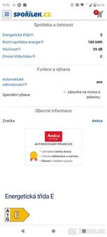 Lednice s mrazákem Amica
