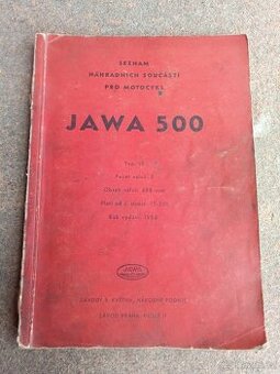 Jawa 500 OHC typ 00,01 seznam ND