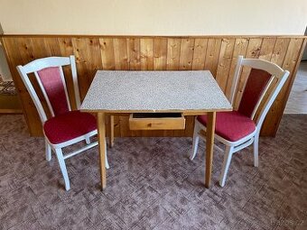 židle TON 2 ks + stůl