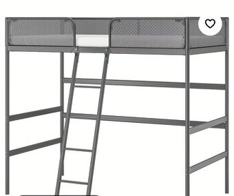 Nabízím k prodeji – patrová postel IKEA (kovová, šedá)
