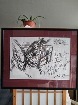 obraz AKT, kresba k 60. nar., sign Ant. Kroča 2007