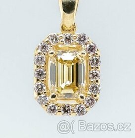 Krásný 14K přívěšek s diamanty 0,92ct - certifikát AIG