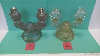 RETRO  SKLENĚNÉ  SVÍCNY