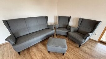 Sedací soupravu IKEA STRANDMON – šedá