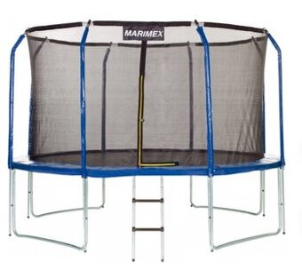 Trampolína Marimex 366 cm se sítí a schůdky – výborný stav