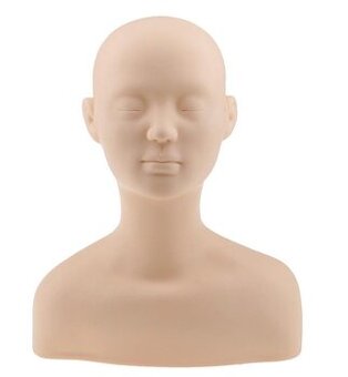 Silikonová hlava s rameny, figurína pro kosmetičky