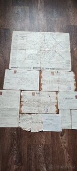 Mapa Vídně z roku 1921, oddací, křestní list atd.