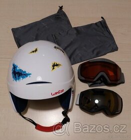 Set - juniorská lyžařská helma + brýle