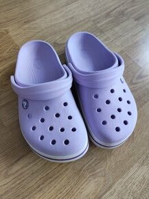 Dívčí pantofle Crocs fialové - 1