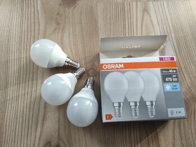 OSRAM E14 žárovky 3 kusy 4,9W=40W cool white
