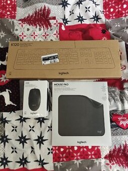 Příslušenství Logitech, Klávesnice, Myš, Podložka