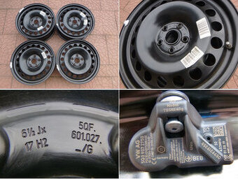 Plechové disky sada originál VW 5x112 6,5Jx17 ET38 TPMS