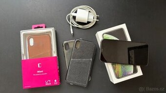 iPhone XS 64gb - kompletní balení + kožené kryty