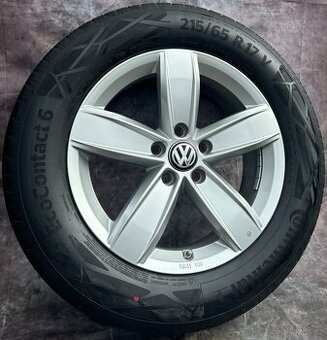 Originální Alu kola VW Tiguan 215/65/17 90% letní TPMS