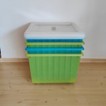 Boxy na kolečkách s víky IKEA - 8 ks - Pouze osobní převzetí - 1
