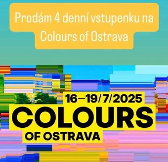 Colours of Ostrava, 4 denní vstupenka