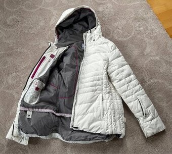 Krásná bílá bunda z husího a prachového peří vel. S