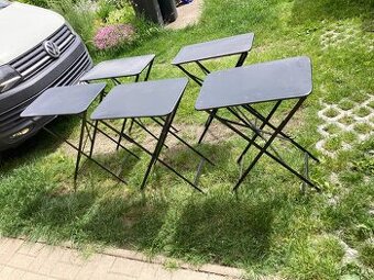 5x Skládací kovový stůl Bistro - Fermob - 37x57 cm