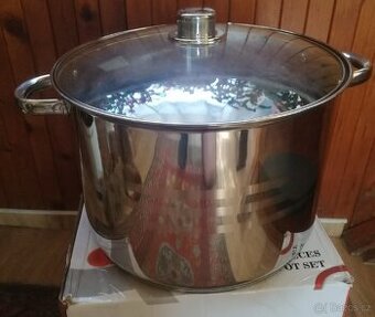 Gastro hrnec velký objem nerez 11,1l vhodný na indukci atd - 1