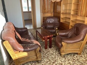 Kožená sedací souprava 3+1+1