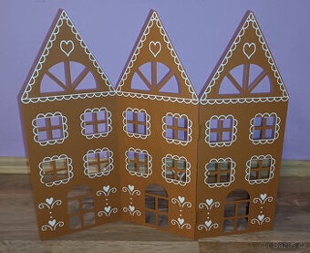 Kovové svítící domečky