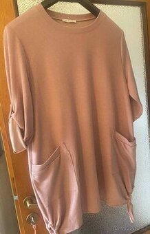 Nové starorůžové svetříkové šaty vel. 48-52