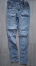 Džíny dívčí modré a černé H&M 152