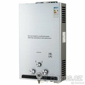 propan butan LPG karma, průtokový ohřívač, 8 až 20 litrů/min