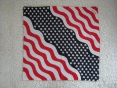 Nový bavlněný šátek s potiskem U.S.A. vlajky,55x55cm