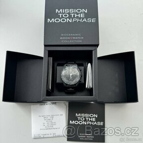 Omega & Swatch Moonphase SNOOPY Black
