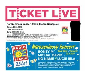 Narozeninový koncert Rádia Blaník 25.05.2024