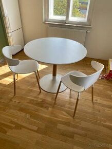 kukatý stůl + 2x židle