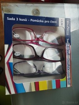 Čtecí dámské brýle 3ks. 2,5 dioptrie