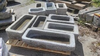 Stará kamenná koryta, žulová koryta, koryto, 20 ks