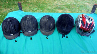 Helma, přilba, jezdecká i další - různé druhy