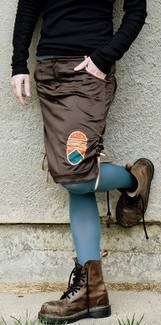 Čokoládově hnědá sukně, vel. XS (34)