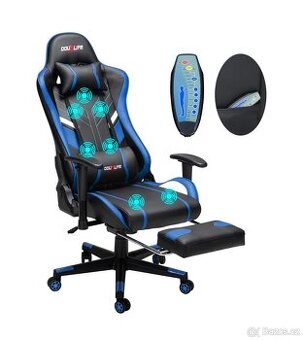 Herní kancelářská židle masážní ergonomická s opěradlem