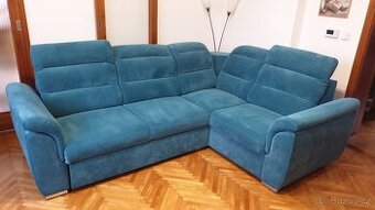 Prodám rohovou sedací soupravu rozkládací+ taburet zdarma - 1